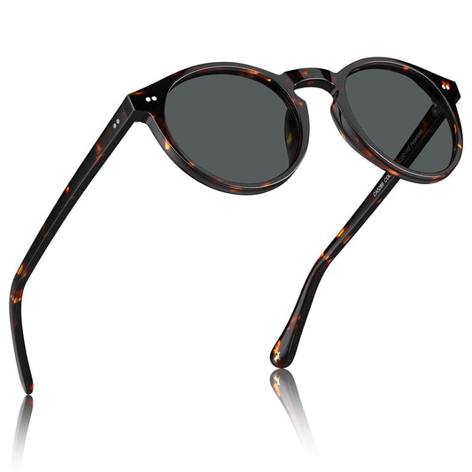 Aurea Luce Roma Round Acetate Sunglasses – Polarized
